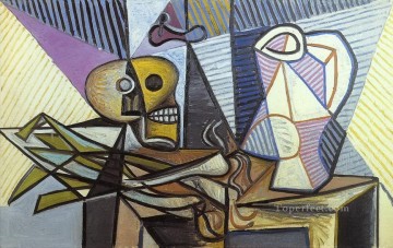  pitcher - Leeks skull and pitcher 3 1945 Pablo Picasso